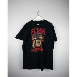 Funko Pop Tees Rick and Morty Mens 2XL Black The Flesh Curtains Tour Shirt